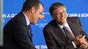 Sandro Rosell and Bill Gates / PHOTO: ARXIU FCB