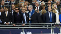 Sandro Rosell, a la llotja de l'estadi de Wembley durant la final de la Lliga de Campions 2011. FOTO: ARXIU FCB