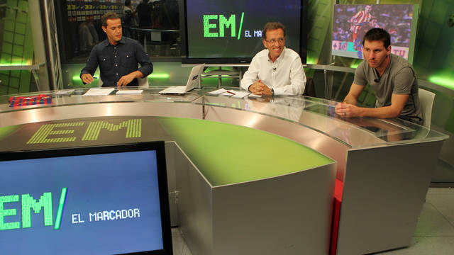 Messi, en el programa 'El Marcador' / FOTO: MIGUEL RUIZ - FCB