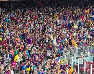L'afició, al Camp Nou / FOTO: ARXIU FCB