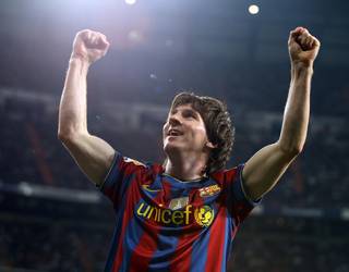 Lionel Messi at the Santiago Bernabéu / PHOTO: ARXIU FCB