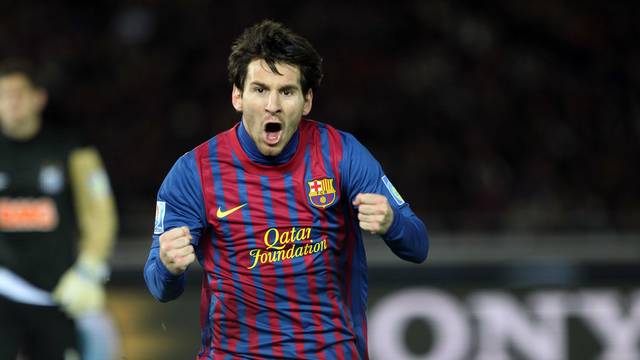 Messi, celebrant el primer gol contra el Santos / FOTO: MIGUEL RUIZ-FCB