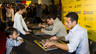 Thiago, Cesc i Fontàs, al Festival de la Infància / FOTO: ÀLEX CAPARRÓS-FCB