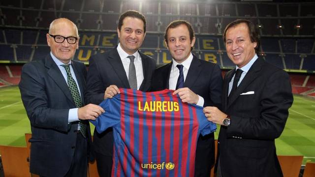 Vilarrubí, Sanan, Rosell i Masfurroll, al Camp Nou. FOTO: MIGUEL RUIZ-FCB.