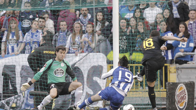 Derrota del Barça B contra el Deportivo. FOTO: DEPORTIVO LA CORUÑA