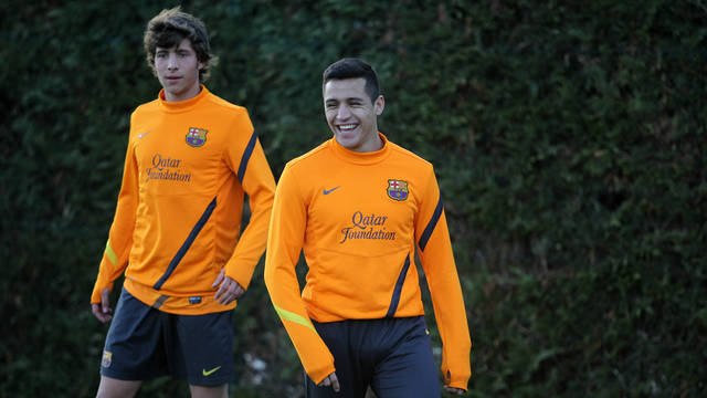 Alexis Sánchez, a l'entrenament d'aquest divendres / FOTO: MIGUEL RUIZ - FCB