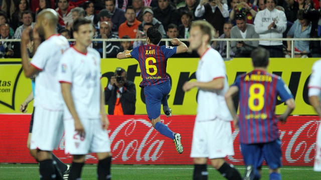 Xavi suma su noveno gol en Liga / FOTO: Miguel Ruiz - FCB