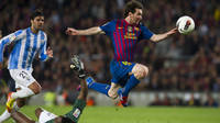Messi's third goal. PHOTO: ÀLEX CAPARRÓS-FCB. 