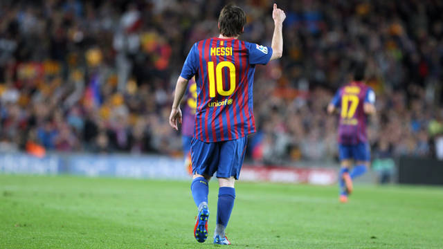 The Argentine scored four against Espanyol / PHOTO: Miguel Ruiz - FCB