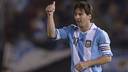 Messi, en l'últim partit de l'Argentina contra l'Equador.
