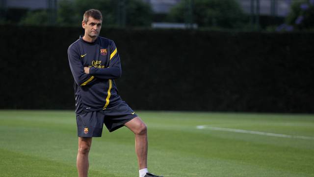 Vilanova, en un entrenament / FOTO: FCB