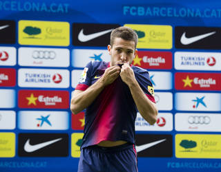 Jordi Alba, al Camp Nou / FOTO: ÀLEX CAPARRÓS - FCB