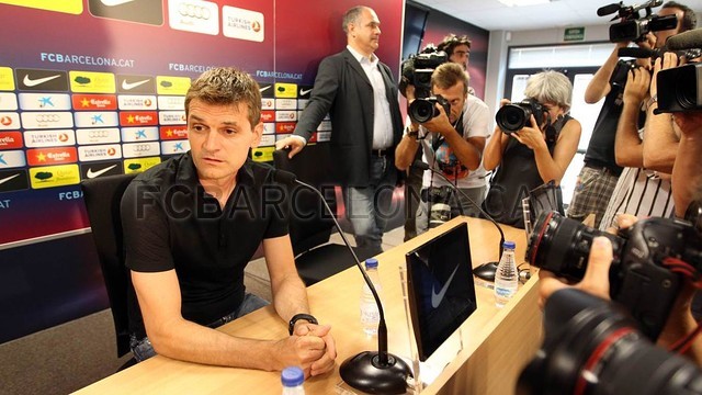 Tito Vilanova's first press conference as manager of FC Barcelona / PHOTO: MIGUEL RUIZ - FCB