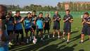 First training session with internationals 