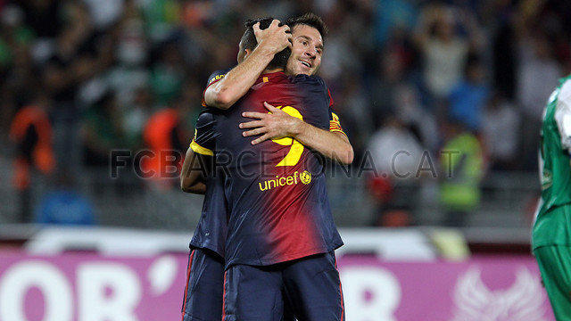 Messi i Alexis, durant la pretemporada / FOTO: ARXIU FCB