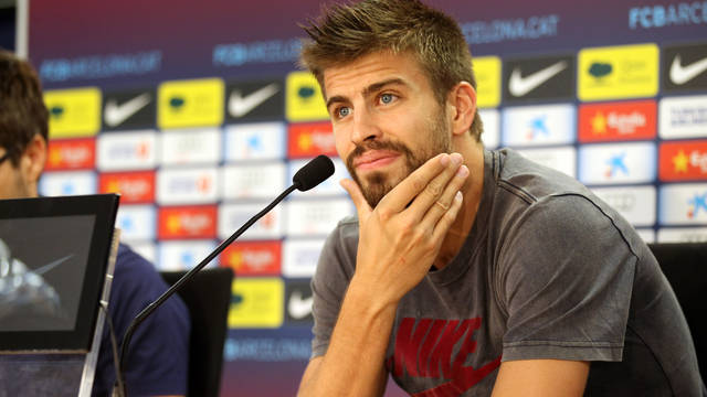 Gerard Piqué talks about the start of the season / PHOTO: MIGUEL RUIZ - FCB