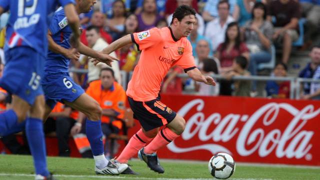 Messi, durante la última visita al campo del Getafe tras un parón, la temporada 2009-2010 / FOTO: ARCHIVO FCB