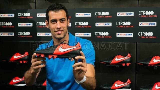 Sergio Busquets, en un acte promocional de Nike FOTO: GREMÁN PARGA - FCB