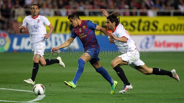 Alexis against Sevilla / PHOTO: ARCHIVE FCB
