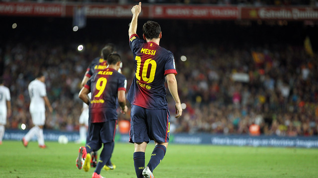Messi celebra un gol / FOTO: ARCHIVO FCB