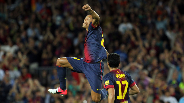 Adriano against València / FOTO: ARXIU FCB