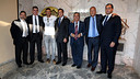 Luis Enrique, Jordi Mestre and the president of Sporting Gijón Manuel Vega-Arango / PHOTO: MIGUEL RUIZ - FCB