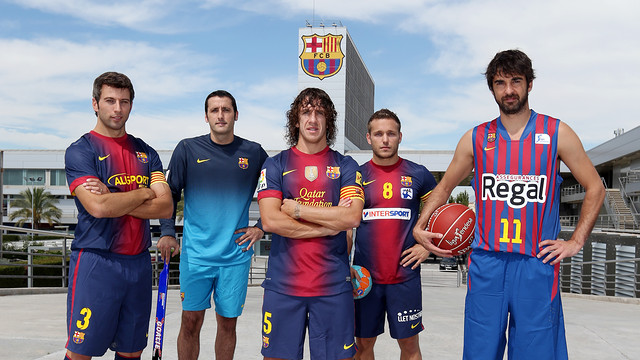 Five captains of Barça in Ciutat Esportiva / FOTO: MIGUEL RUIZ-FCB
