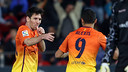 Messi, celebrant amb Alexis el seu segon gol al Mallorca. FOTO: MIGUEL RUIZ-FCB.