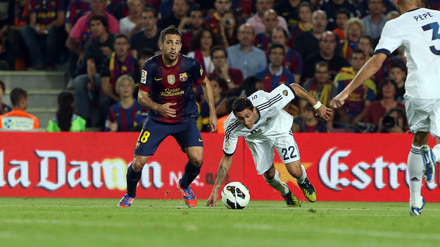 Xavi, contra el Madrid / FOTO: ARXIU FCB