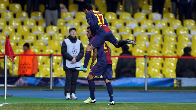 Alves no marcava des del 26 de febrer, a camp de l'Atlètic de Madrid / FOTO: MIGUEL RUIZ-FCB