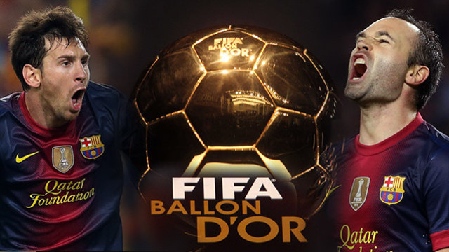 Leo Messi y Andrés Iniesta optan al FIFA Balón de Oro 2012