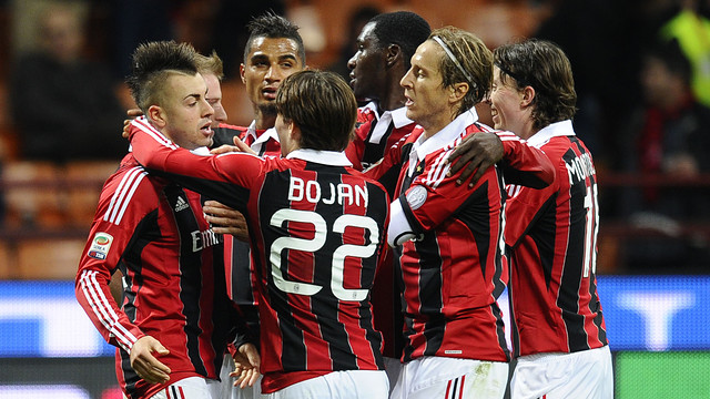 Bojan with the AC Milan PHOTO: italpress.com