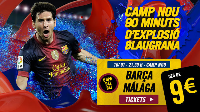 Entrades Copa - FC Barcelona - Màlaga