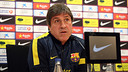 Jordi Roura, aquest dissabte al migdia en roda de premsa / FOTO: MIGUEL RUIZ - FCB