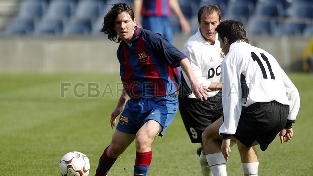 Messi en un partit amb el filial. FOTO: ARXIU - FCB