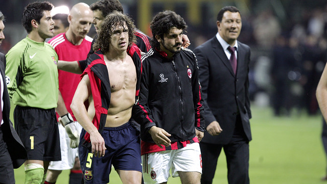Puyol Injury Vs Milan