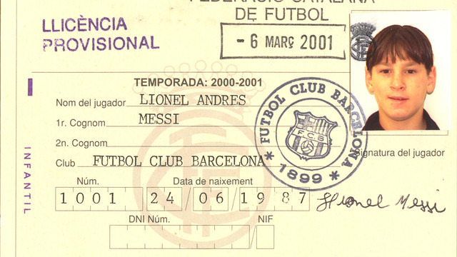 Leo Messi in 2001