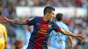 Tello, autor de l'1-1 contra el Celta. FOTO: MIGUEL RUIZ-FCB.