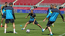 Training at the Camp Nou prior to meeting PSG. PHOTO: MIGUEL RUIZ-FCB.