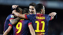 Alexis, Alves, Thiago and Bartra / PHOTO: ARXIU FCB