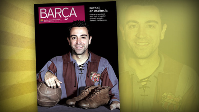 Xavi on the cover of BARÇA Magazine