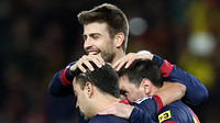 Piqué, Xavi and Messi in a match / PHOTO: MIGUEL RUIZ-FCB