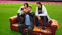 Eric Koston, Paul Rodríguez y Sean Malto, en el Camp Nou. FOTO: NIKE