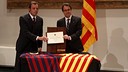 FC Barcelona presents kits at the Generalitat