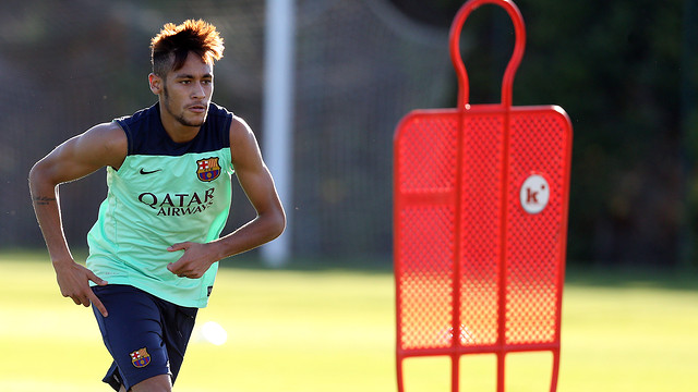 Neymar in training on Thursday evening PHOTO: MIGUEL RUIZ-FCB.