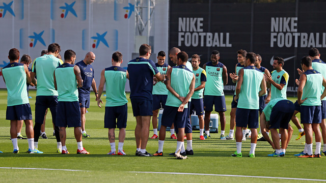 The players trained for the last time on Saturday ahead of the trip to Valencia / PHOTO: MIGUEL RUIZ - FCB