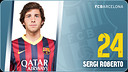 Potret Sergi Roberto Carnicer. Nomor punggung 24