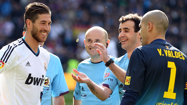 Ramos and Valdés before the last clásico / PHOTO: MIGUEL RUIZ-FCB