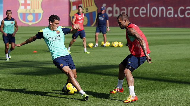 Tello and Alves amongst the 19 called up for the Celta game / PHOTO: MIGUEL RUIZ-FCB