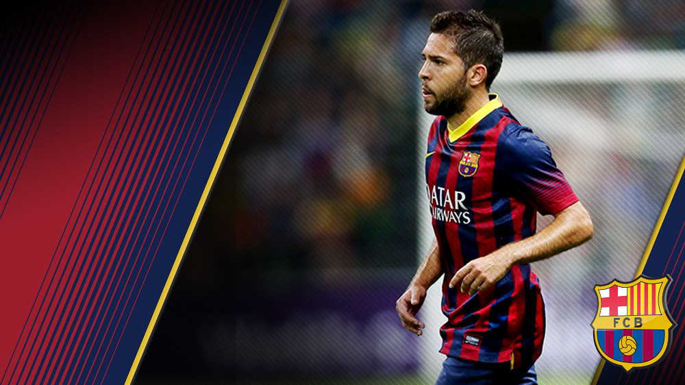 Jordi Alba Portrait Jordi Alba Ramos. Number 18